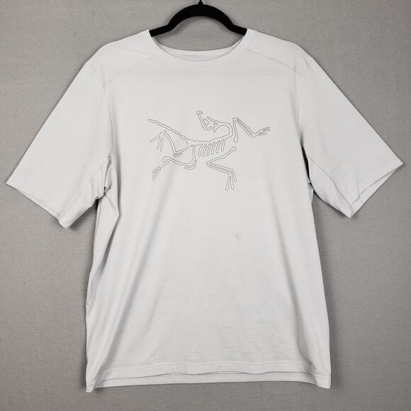 Arc'Teryx Men's Size M Cormac Logo Crewneck Tee Shirt Gray Gorpcore Casual - Picture 1 of 10